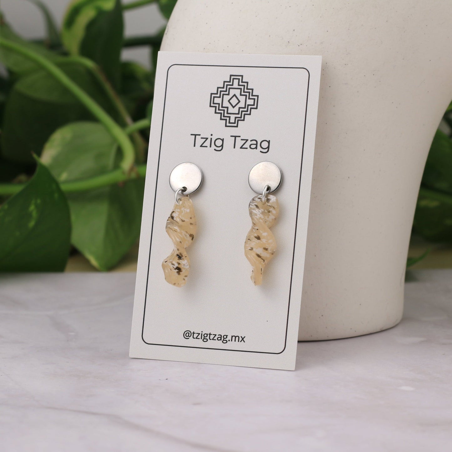 Aretes Anemoi - Tzig Tzag Joyería -Plateado