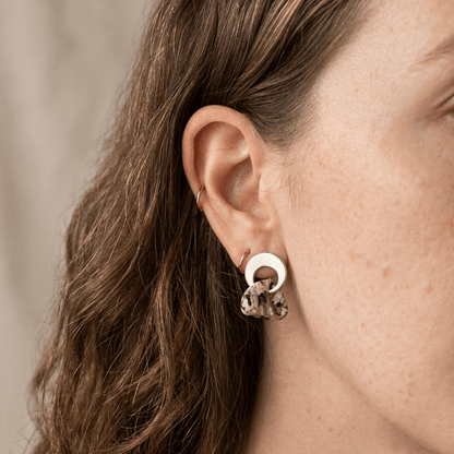 Aretes Kairós - Tzig Tzag Joyería -Plateado