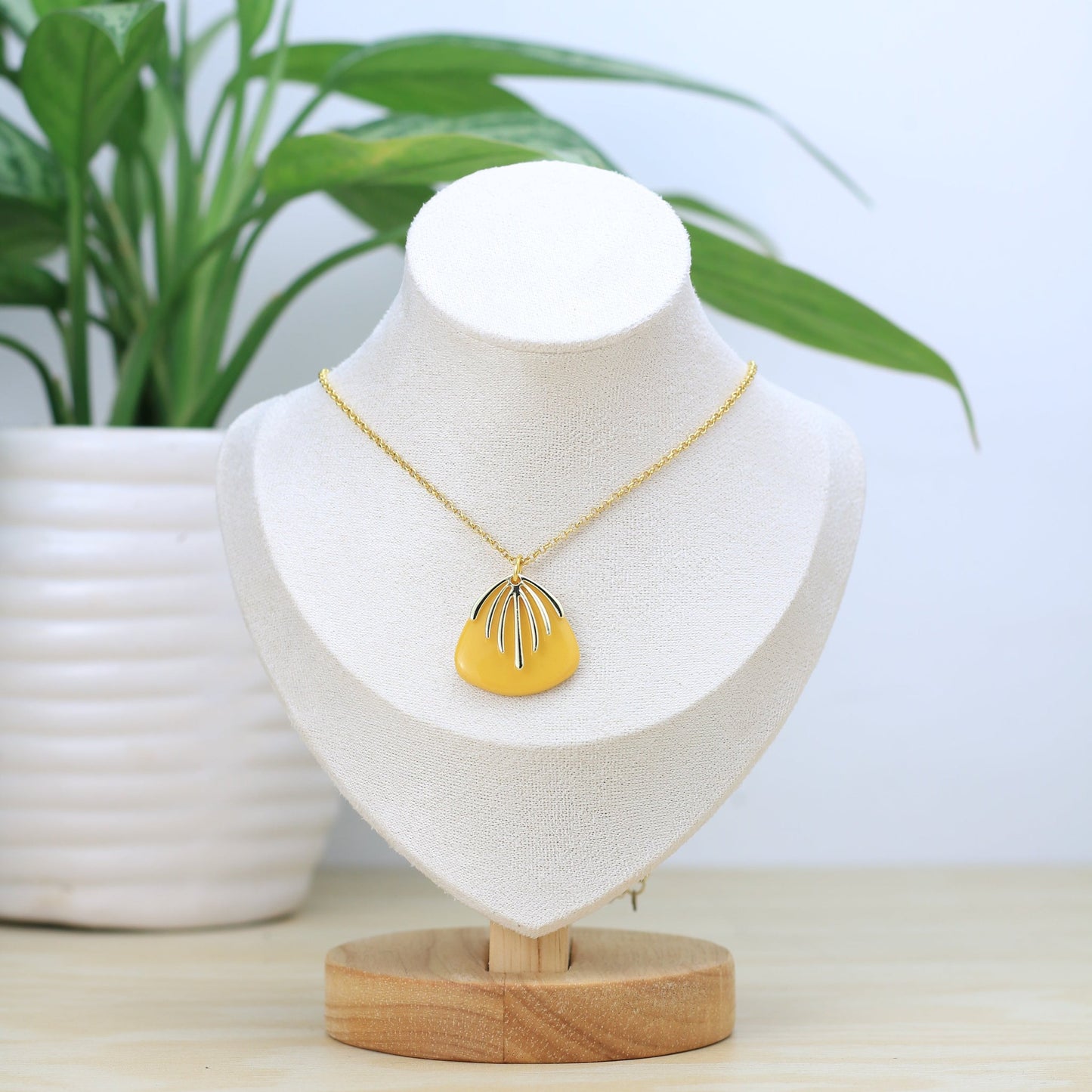Collar Chaac - Tzig Tzag Joyería -Color Mostaza