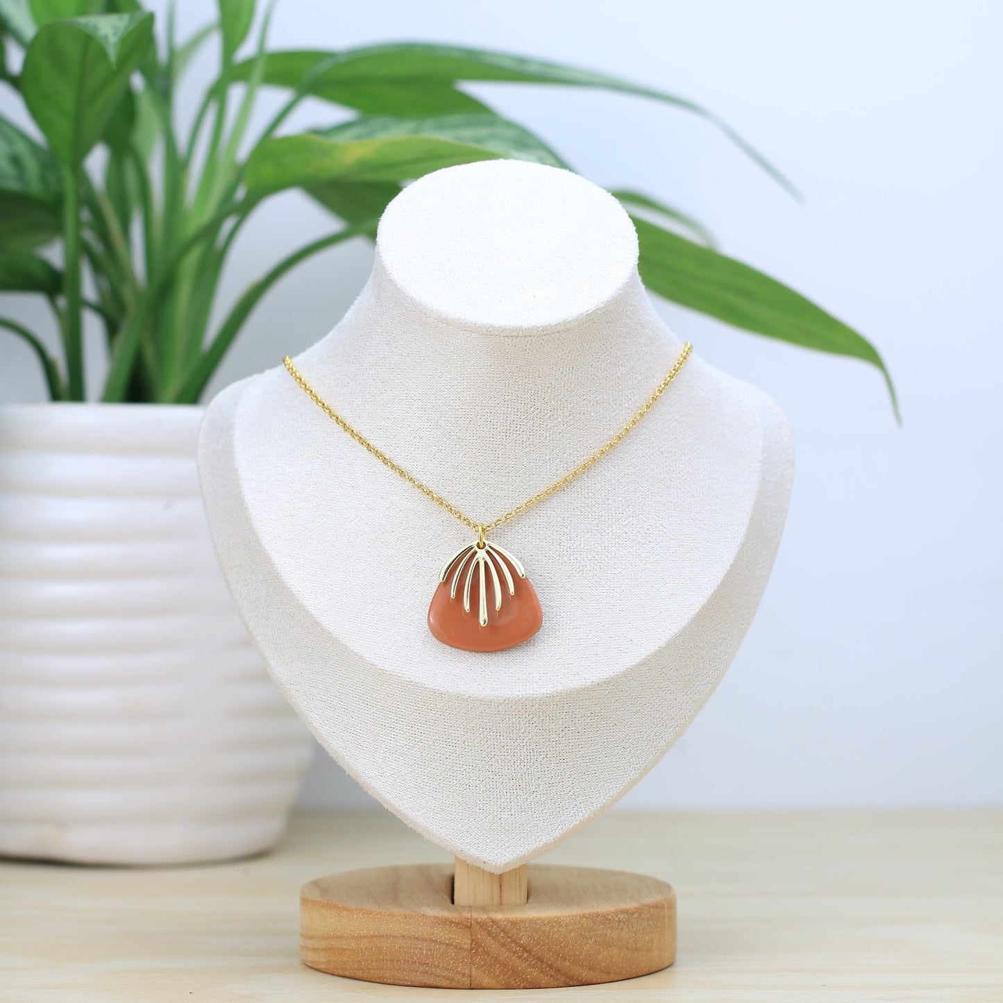 Collar Chaac - Tzig Tzag Joyería -Color Terracota