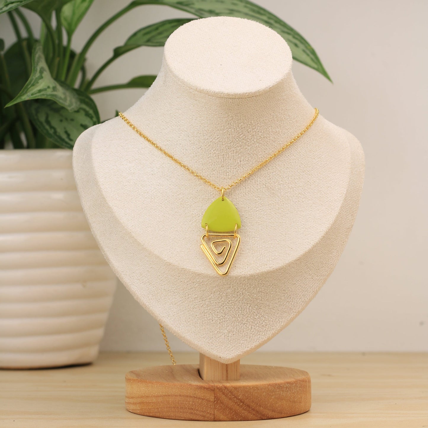 Collar Jano - Tzig Tzag Joyería -Verde